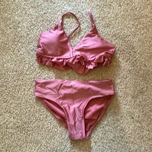 Chelsea and Violet, pink, two price swimsuit, ruffles, kids